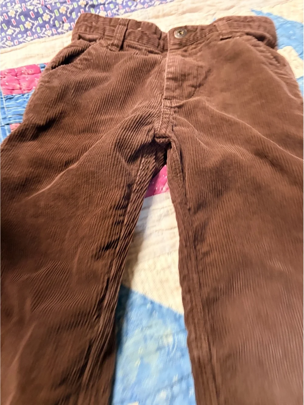 Vintage OshKosh B'gosh Brown Corduroy Pants Toddler Boys Size 5 Adjustable Waist